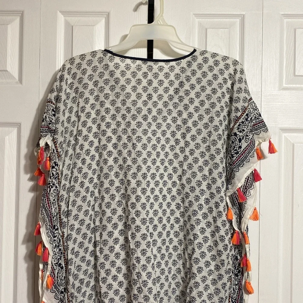 J. Jill floral swim cover up tassel trim size Small - large - Picture 8 of 11